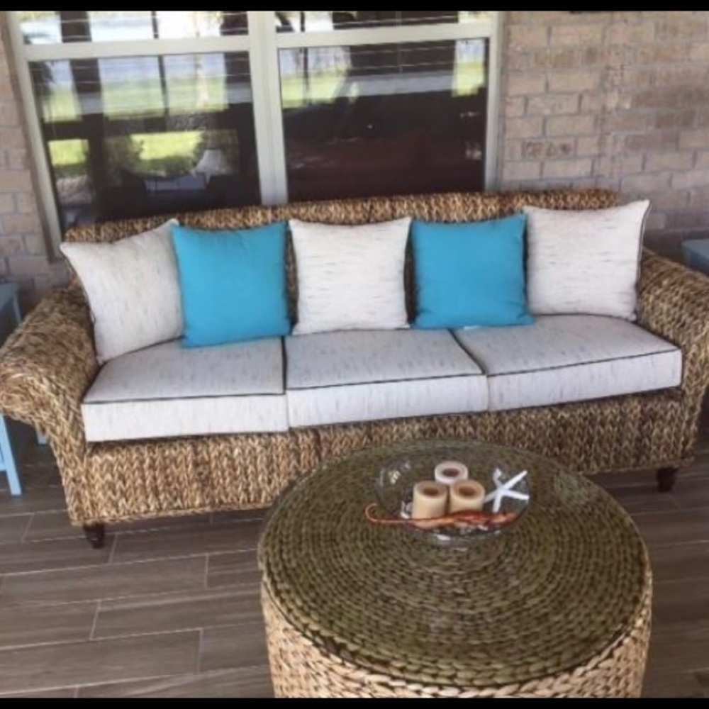 Beautiful Abaca Naples Woven Sofa